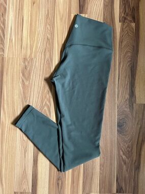 Little Bipsy Olive Green ribbed athletic Leggings